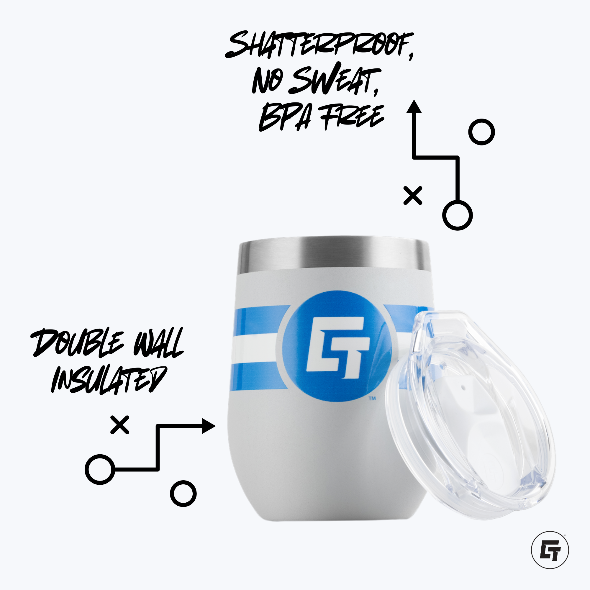 Arizona Burn 12oz Black Stemless Tumbler